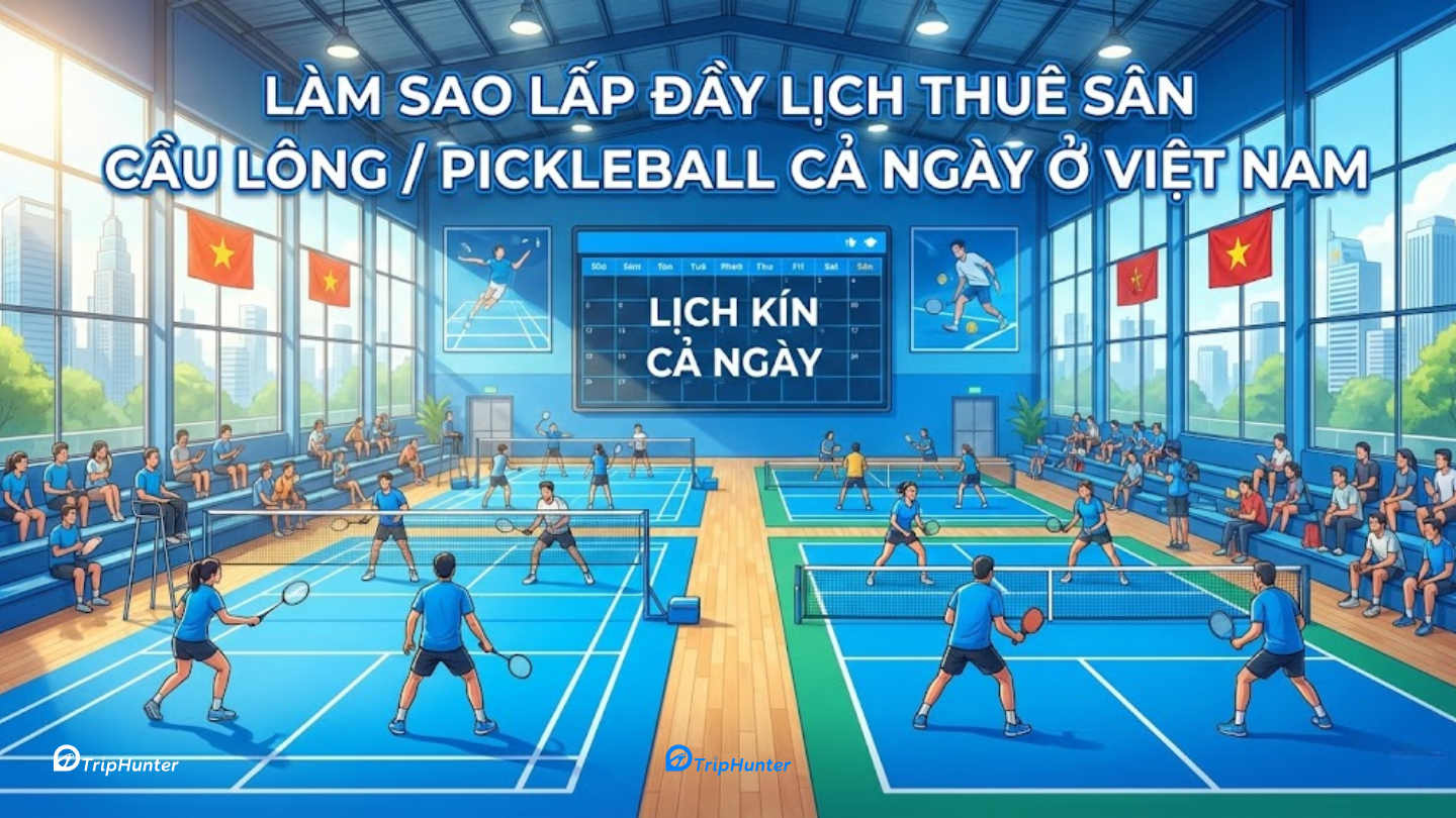 Làm sao lấp đầy lịch thuê sân cầu lông / pickleball cả ngày?